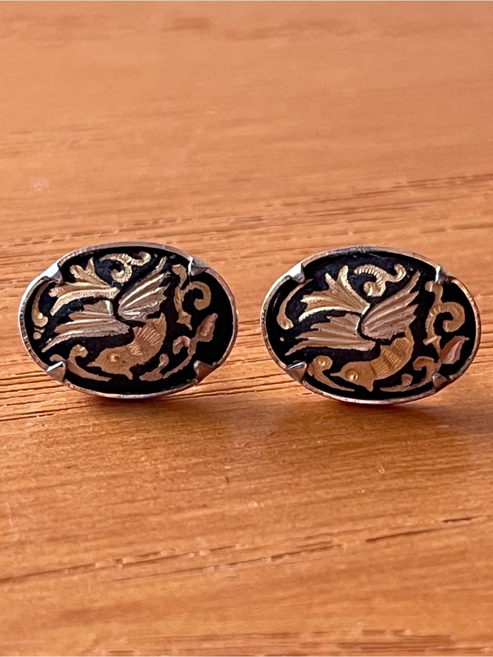 Black and Gold Earrings